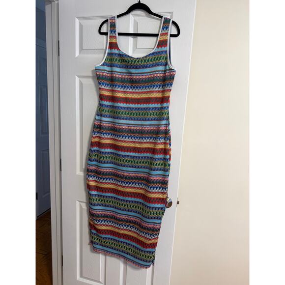 Amazon Dresses & Skirts - Colorful Stripe Bodycon Dress size XXL